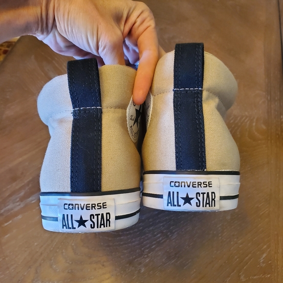 SOLD Converse All Star khaki beige padded high top sneakers size 12 men - Picture 4 of 12